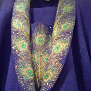 Navy Blue Peacock Dress Suit